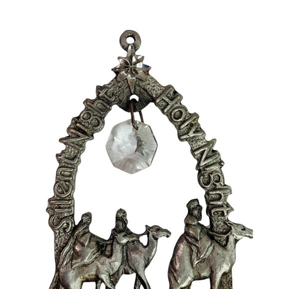 Spoontiques Pewter Three Wise Men Ornament Crystal 3.2" #2386 Suncatcher - Picture 2 of 5